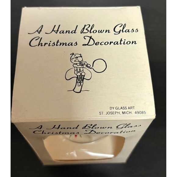 Hand Blown Glass Christmas Ornament By Glass Art St. Joseph Mich. Ltd. Edition - Picture 4 of 8